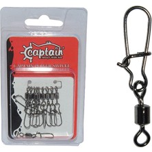 Captain 5029 Kilitli Klips Fast 10'lu Paket Black Nikel