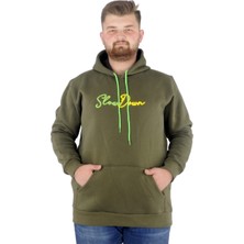 ModeXL  Erkek Sweat Kapson Slow Down 22564 Haki