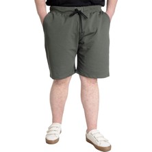 ModeXL  Büyük Beden Erkek Kapri Yandan Cep Mulıne 20501 Haki