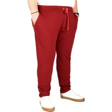 ModeXL Mode Xl Büyük Beden Eşofman Altı Dar Paça 20504 Bordo