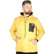ModeXL  Erkek Sweat Kapşon Kanguru 22540 Hardal