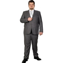 ModeXL  Büyük Beden Takim Elbise Santos 19013 Gri