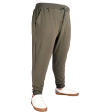 ModeXL Büyük Beden Erkek Recycle Eşofman Altı Haki Esnek Kumaş 3XL Mevsimlik Kullanım