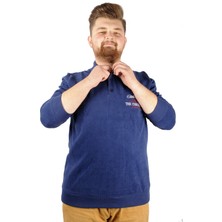 ModeXL  Erkek Sweat Polo Selanik Embroidered 20442 Indigo