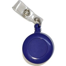 Dr. Linee Yoyo Plastik Yaka Kartı Tutucu Yuvarlak Kartlık, Kart Asma Yoyosu Mavi 1 Adet