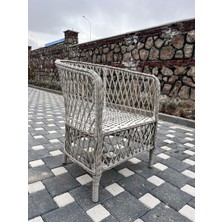 Tu Tienda Tire Rattan 2+1+1+Masa Bahçe Takımı,kayrak Gri