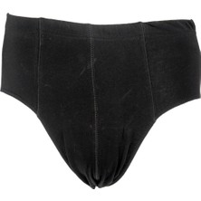 ModeXL Erkek Siyah Slip Penye Kulot 6361 Büyük Beden Yumuşak Dokulu Gün Boyu Konfor