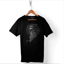 Kendim Seçtim Skull Kuru Kafa Kulaklık Listen Music Baskılı Tişört  T-Shirt