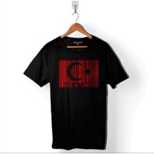 Kendim Seçtim Made In Turkey Barkod Türk Bağrağı Ay Yıldız Baskılı Tişört  T-Shirt