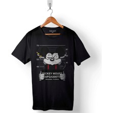 Kendim Seçtim Mickey Mouse Logo Hapishane Baskılı Tişört  T-Shirt