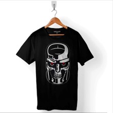 Kendim Seçtim Termınator Genesys Robot Skull Face Machine Baskılı Tişört  T-Shirt