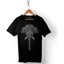 Kendim Seçtim Fil Silüet Tasarım Elephant Baskılı Tişört  T-Shirt