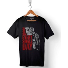 Kendim Seçtim One Punch Man 10 Km Every Day Logo Baskılı Tişört  T-Shirt