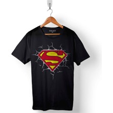 Kendim Seçtim Superman Super Man Logo 3 Boyutlu Baskılı Tişört  T-Shirt