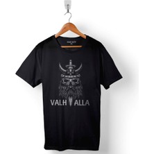 Kendim Seçtim Valhallah Vikings Skull Head Vikingler Baskılı Tişört  T-Shirt