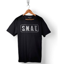Kendim Seçtim Swat S.w.a.t. Polis  Özel Kuvvetler Bordo Bereli Baskılı Tişört  T-Shirt
