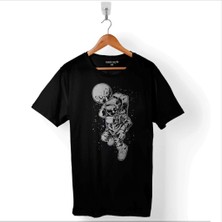 Kendim Seçtim Astronot Nba Basketball Uzay Cosmos Baskılı Tişört Unisex T-Shirt