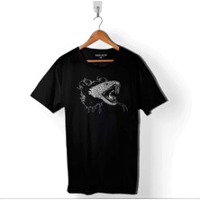Kendim Seçtim Kral Kara Kobra Yılan King Black Snake Cobra Baskılı Tişört Unisex T-Shirt