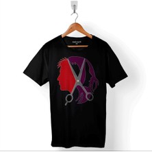 Kendim Seçtim Kuaför Kadın Erkek Makas Berber Barber Traş Baskılı Tişört Unisex T-Shirt