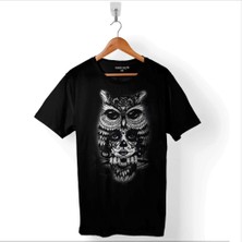 Kendim Seçtim Owl Baykuş Üzgün Kız Güçlü Kadın Baskılı Tişört Unisex T-Shirt