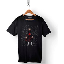 Kendim Seçtim Naruto Nanatsu Itachi Crow Karga Baskılı Tişört Unisex T-Shirt