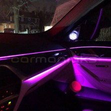 C9 Araç Içi Atmosfer Ambiyans LED Neon Rgb Ip Neon Kumanda Kontrollü Çakmaklık Girişli