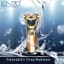 Enzo Professional Yıkanabilir Şarji Edilebilir Islak ve Kuru Sakal Temizleme Makinesi