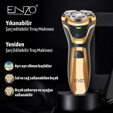 Enzo Professional Yıkanabilir Şarji Edilebilir Islak ve Kuru Sakal Temizleme Makinesi