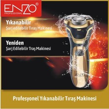 Enzo Professional Yıkanabilir Şarji Edilebilir Islak ve Kuru Sakal Temizleme Makinesi