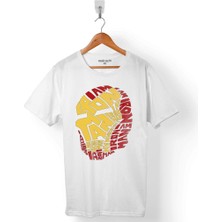 Kendim Seçtim Iron Man Word Art Head Logo Demir Adam Erkek Tişört