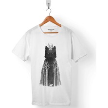 Kendim Seçtim Game Of Thrones Wolf The Kıng And The Whıte Erkek Tişört