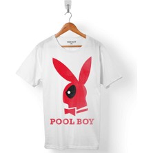 Kendim Seçtim Deadpool Pool Boy 1 2 3 Logo Erkek Tişört
