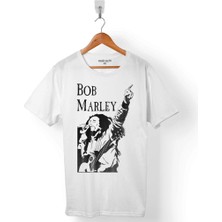 Kendim Seçtim Reggae Bob Marley Gitar Sahne Müzik Kralı Erkek Tişört