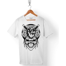 Kendim Seçtim Vıper Logos Skull Kuru Kafa Bıçak Skeleton Satanist Erkek Tişört