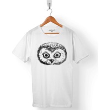 Kendim Seçtim Owl Head Şaşkın Baykuş Kafa Erkek Tişört