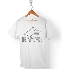 Kendim Seçtim Göktürkçe Türk Bozkurt Logosu Erkek Tişört