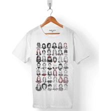 Kendim Seçtim Game Of Thrones Faces Tüm Oyuncular Erkek Tişört