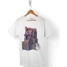 Kendim Seçtim Spıder Man Punker Marvel Örümcek Adam Erkek Tişört