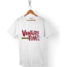 Kendim Seçtim Venture Adventure Tıme Logo Bıçak Erkek Tişört