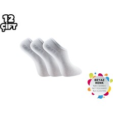 ADG Socks Adg 4001-DÜZ Beyaz Dikişsiz Erkek Bambu Sneaker Çorap 12'li