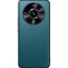Realme 11 Pro 5g Pu Deri Kaplamalı Tpu + Pc Telefon Kılıfı Metal Lens Koruma Koruma Anti-Çizgi Kapağı (Yurt Dışından)