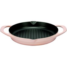 Pot Art Çift Kulplu Lotus Pembe Izgara Döküm Tava 30 cm