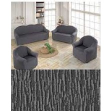 Güzelevim Tekstil Jakarlı Düz Desen Koltuk Takım Kılıfı 3+3+1+1 Elastikli Koltuk Örtüsü