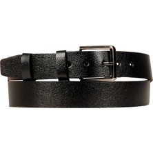 ModeXL  Erkek Kemer 4cm Orta Boy Deri Kemer 4252 Siyah
