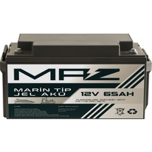 Maz Akü 12 Volt 65 Amper (Ah) Marin Jel VRLA Akü (Yat Tekne Akü)