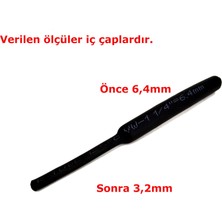 Adam 1 Metre 6,4 mm Siyah Isı İle Daralan Makaron Kablo İzolasyon