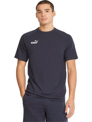 Puma Teamfinal Casuals Tee Erkek Futbol Tişörtü 65738506 Lacivert