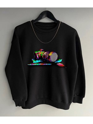 Newcabin.35 Yeni Sezon 3 İplik Şardonlu Pamuklu Dijital Baskılı Sweatshirt