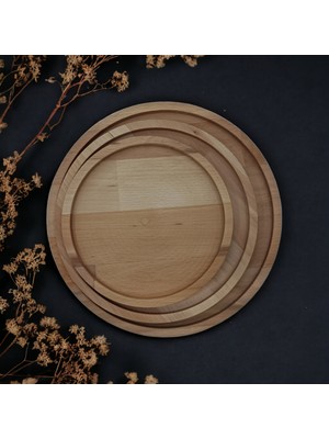 İsfahan Ahşap Tabak Sunumluk Supla Kahvaltılık Sunum Tahtası