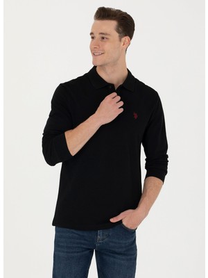 U.S. Polo Assn.  Polo Yaka Siyah Erkek Sweatshirt GTP01SK023